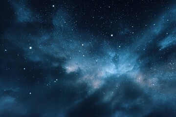 Wall Mural - stars twinkle brightly against the dark night sky illuminating the vast expanse of the universe fill