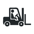 © Mr. Png - Black forklift icon silhouette of industrial lifting equipment illustration