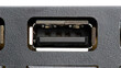 © Tomasz - Macro closeup of an USB type A female port on a computer device, frontal view of empty standard interface connector socket, input output power charging and data transfer concept, back panel detail