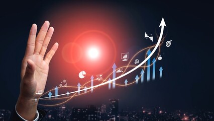 Poster - Business growth strategy, growth planning, business expansion, strategic metrics, and innovation roadmap for continued business growth and business success by 2025 and beyond. Muxer