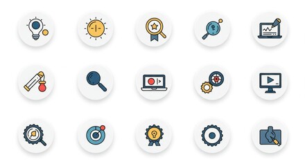 set of icons