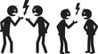 © RR Design - Two pairs of people arguing silhouette