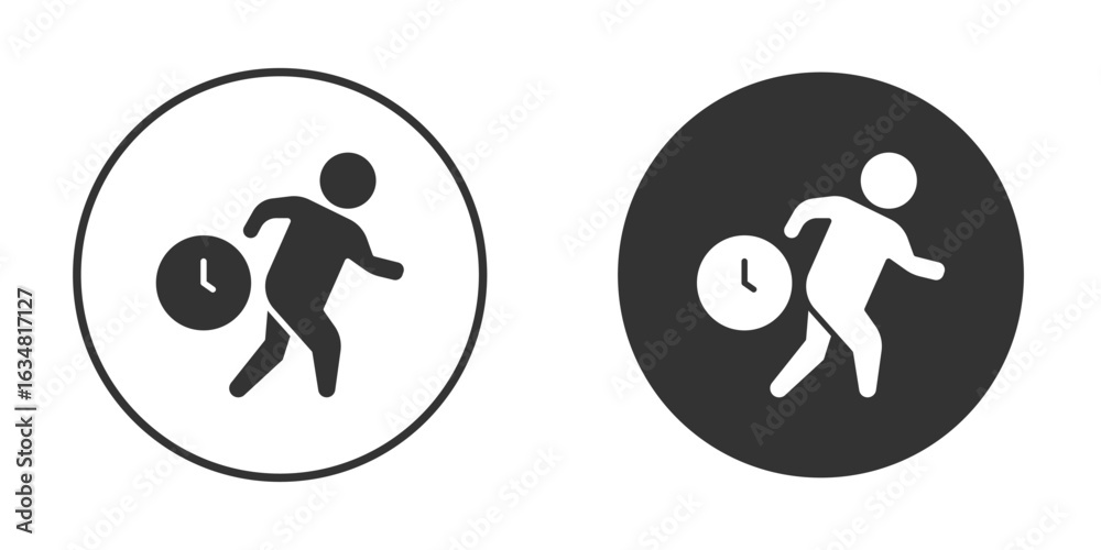 Late icons concept in solid versions. Flat design style. Stock Vector ...