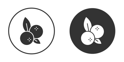 Blueberry icons concept in solid versions. Flat design style.