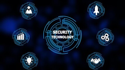 Security technology. The activity of providing storage space and access for websites. Business, modern technology, internet and networking concept