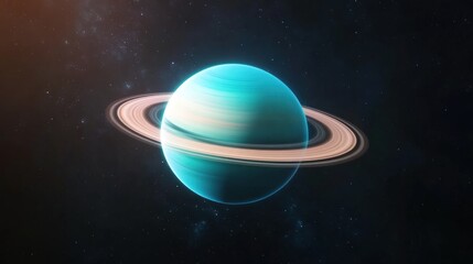 Wall Mural - Planetary rings celestial sphere in space exploration illustration