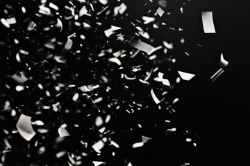 Poster - Flaps with falling effect showcases dynamic motion and visual interest in silent black background, Flaps with falling effect video transition effect, alpha matte