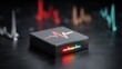 © Iurii - Stylized multicolored ECG patch featuring 3D waveform graphs on a dark field