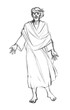 © Marina - Pencil drqwing. Man in ancient dress