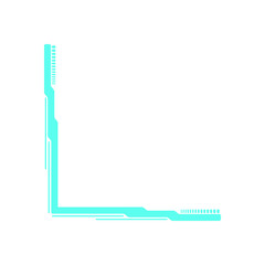 Wall Mural - Y2K retro hud frame. Abstract modern icon with geometric shape. Digital element, aesthetic frame, cool graphic for 90s nostalgia and trendy decoration.