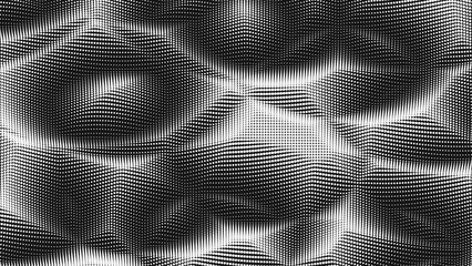Wall Mural - point wave noise texture. abstract dot background. technological cyberspace background.