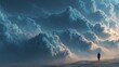 © nurlela - Solitary figure confronts a vast, dramatic sky