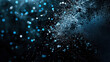 © buraratn - Stunning abstract image featuring burst of shimmering particles against dark background, creating sense of depth and movement. blue tones evoke feeling of tranquility and mystery