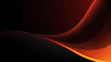 Wall Mural - abstract red orange black grainy background design with glowing color gradient shape on dark noise t