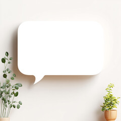 Minimalist empty chat template isolated on a white background, perfect for messaging app design.