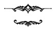© Argent - A set of two black vector dividers with a sharp, edgy fantasy style. Symmetrical ornaments with gothic flourishes, perfect for page headers, tattoos, and game interface design.