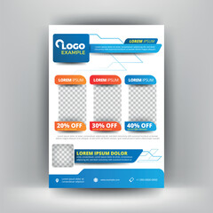 Business Abstract Flyer | flyer template | Gradient Cyber Monday poster save up to 80% blue background design poster