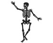 © tanvir - skeleton dance silhouette vector illustration