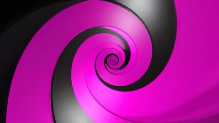 Hypnotic Spiral Pattern with Rotating Pink and Black Bands Abstract Geometric Design