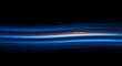© MD ANOWAR HOSSAIN - Abstract blue and orange light streaks creating a dynamic flow against a stark black background