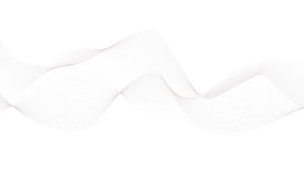 Poster - Abstract wave element for design. Digital frequency track equalizer. Wave with lines created using blend tool. Curved wavy line, smooth stripe.