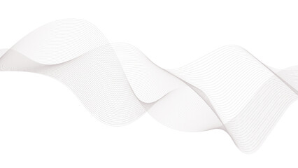 Poster - Abstract wave element for design. Digital frequency track equalizer. Wave with lines created using blend tool. Curved wavy line, smooth stripe.