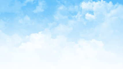 Wall Mural - fresh blue sky and soft white clouds, bright blue sky with fluffy white clouds, the idea for the fee