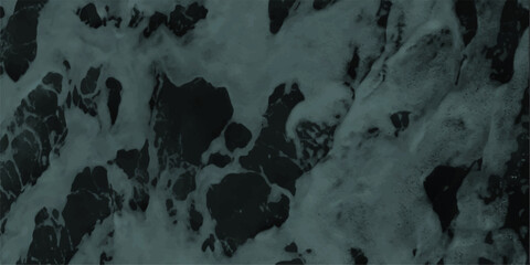 Poster - Abstract water texture with bubbles and dark tones evoking depth and flow suitable for backgrounds and design projects