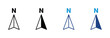 © Habiba Anika - compass icon set ,  north arrow  icon set . N direction sign . vector illustration .