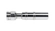 © TransPicHub - A sleek, metallic connector designed for efficient joining of pipes or hoses, showcasing a polished surface and detailed threading.