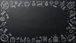 © paulmalaianu - Blackboard background with science, creativity and educational doodles with copy space.