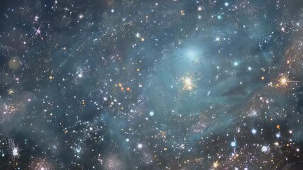 Wall Mural - Vast star field in deep outer space with countless twinkling stars and cosmic dust clouds, breathtaking astronomy background depicting the distant universe many light years away from earth