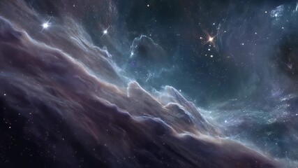 Wall Mural - Vast star field in deep outer space with countless twinkling stars and cosmic dust clouds, breathtaking astronomy background depicting the distant universe many light years away from earth