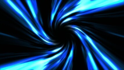 Wall Mural - Abstract animation of a swirling vortex of vibrant blue light trails against a dark background.