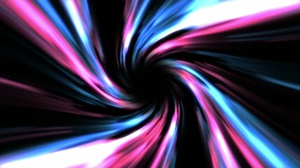 Wall Mural - Abstract swirling vortex of vibrant blue and purple light trails against a dark background.