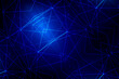 © Jan Habarta - Digital neural network background with glowing blue lines and connected dots in dark space