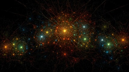 Wall Mural - Colorful Starry Space Background