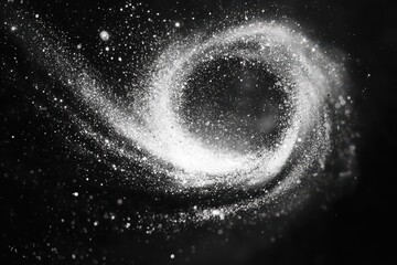 Wall Mural - swirling particles form a mesmerizing vortex in a cosmic dance of energy and light, particles swirli