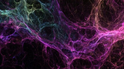 Wall Mural - Abstract Colorful Glowing Particles Design