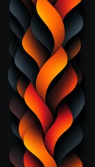 Poster - Wavy Abstract Cascade Colorful Blend Wallpaper Background with Layered Structures and Elegance