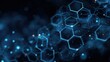 © j_nameera_h - glowing blue hexagons digital network
