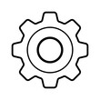 © imagemir - Simple black line illustration of a gear symbolizing engineering and technology.