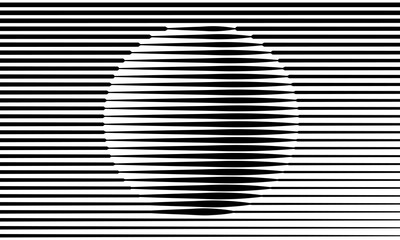 Wall Mural - Transition parallel lines in circle. Abstract art geometric background for logo, icon, tattoo, design element. Black lines on a white background.