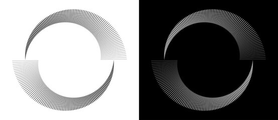 Wall Mural - abstract background with lines in circle. art design spiral as logo or icon. yin and yang symbol. a 