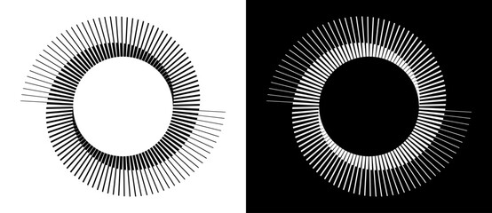 Wall Mural - abstract background with lines in circle. art design spiral as logo or icon. yin and yang symbol. a 