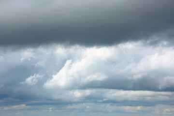 Wall Mural - overcast sky nature background. cloudy weather forecast. gloomy environment. dramatic atmosphere before the rain
