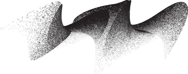Wall Mural - sprayed black spiral line .graffiti art design . noise dispersion grungy wavy logo . spray effect .g