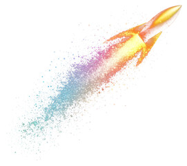 Wall Mural - png colorful rocket light glitter background colors space.