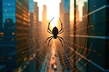 spider and web