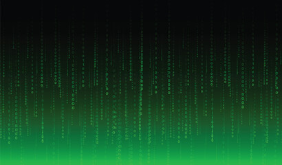 abstract green binary code background